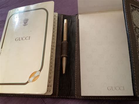 vintage gucci address book|Gucci Vintage Leather Address Book .